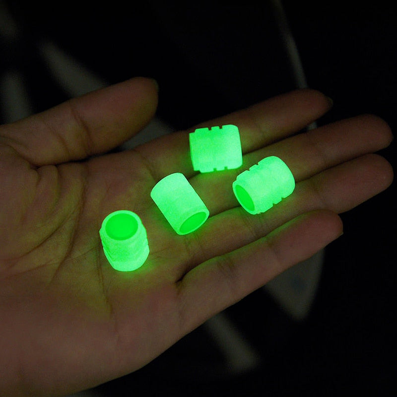 Fluorescent Night Glowing Valve Caps - 0